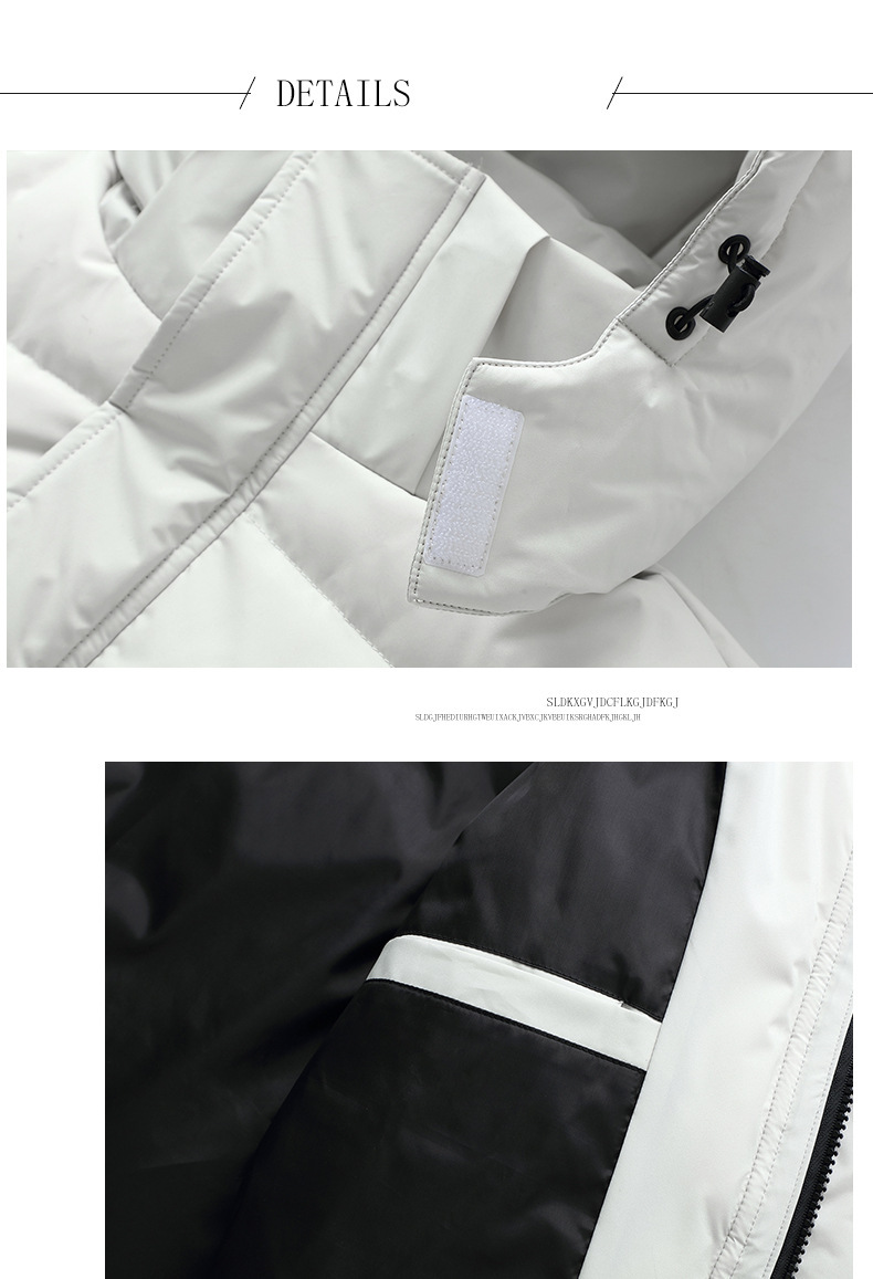 Herrenbekleidung Neue Baumwolljacke für Herren Mittellange warme Winterjacke für Herren und Damen im gleichen Stil Weiße Entenbaumwolle Paaroberteile_voghion.com