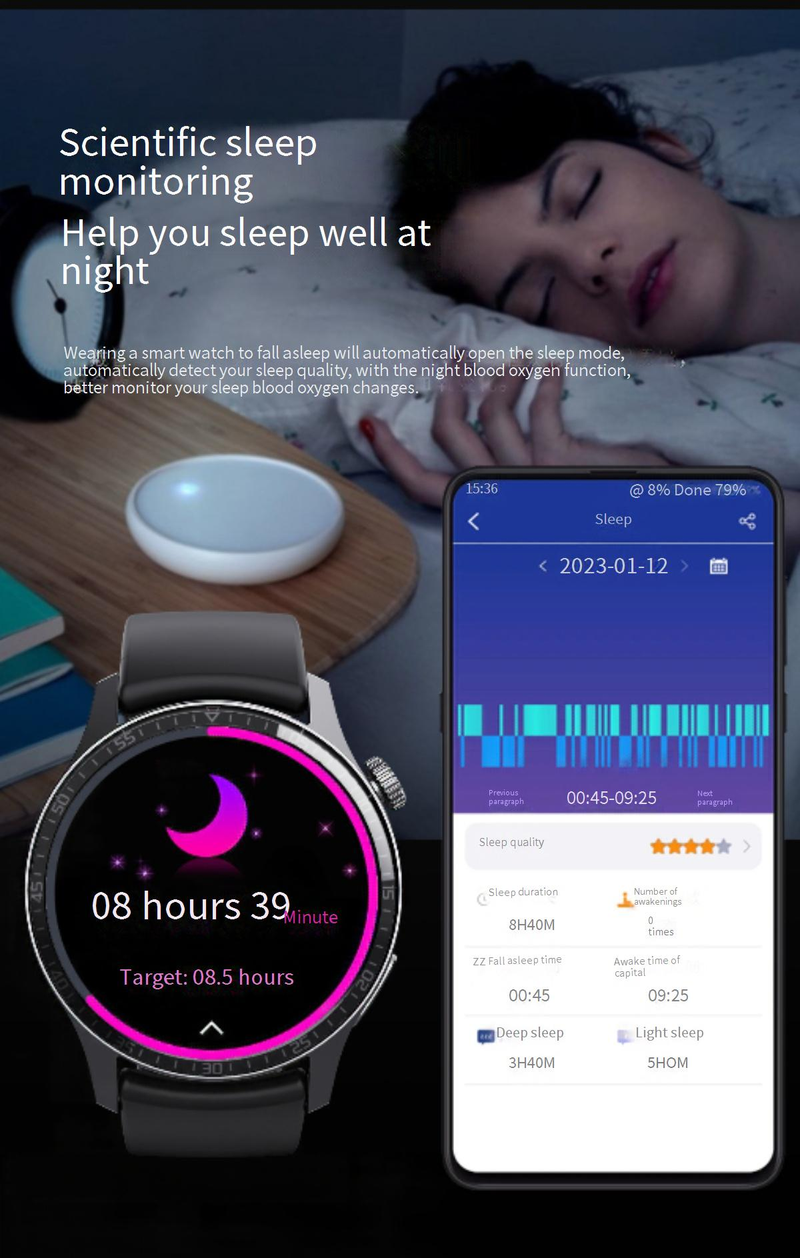 Smart Watches Women's Smart Watch Blood Sugar Heart Rate 24 Hour Monitoring Bluetooth Call Multiple Sports Modes_voghion.com