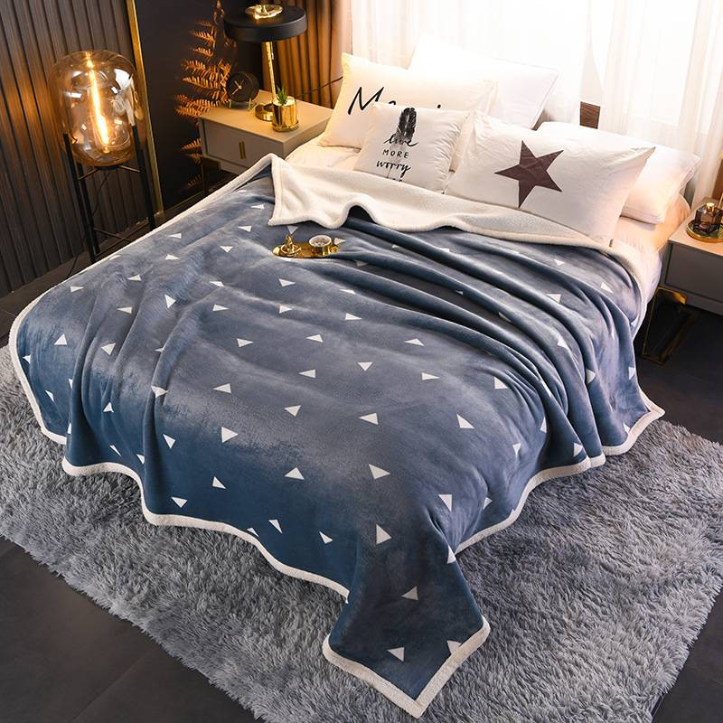 Plüsch-Fleecedecke für Kinder aus Lammfell – ultraweiche doppellagige Sherpa- und Korallenfleecedecke_voghion.com