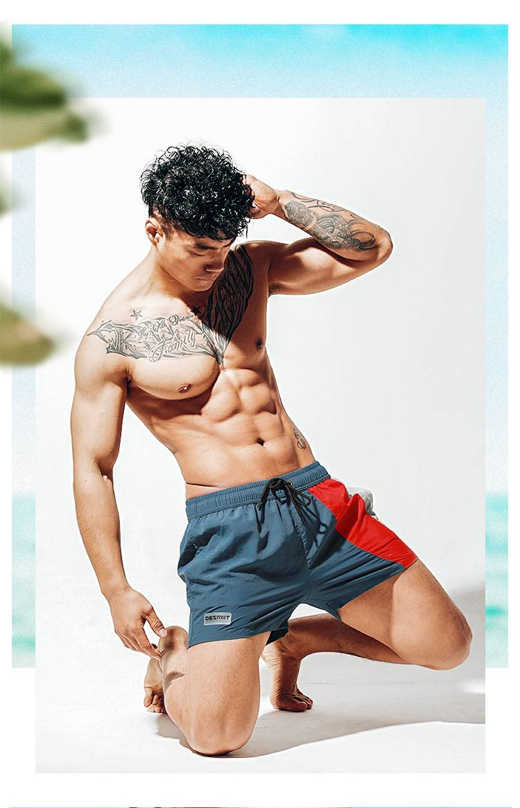 Men's Flat-angle Loose Swimming Trunks And Quick-drying Beach Pants_voghion.com