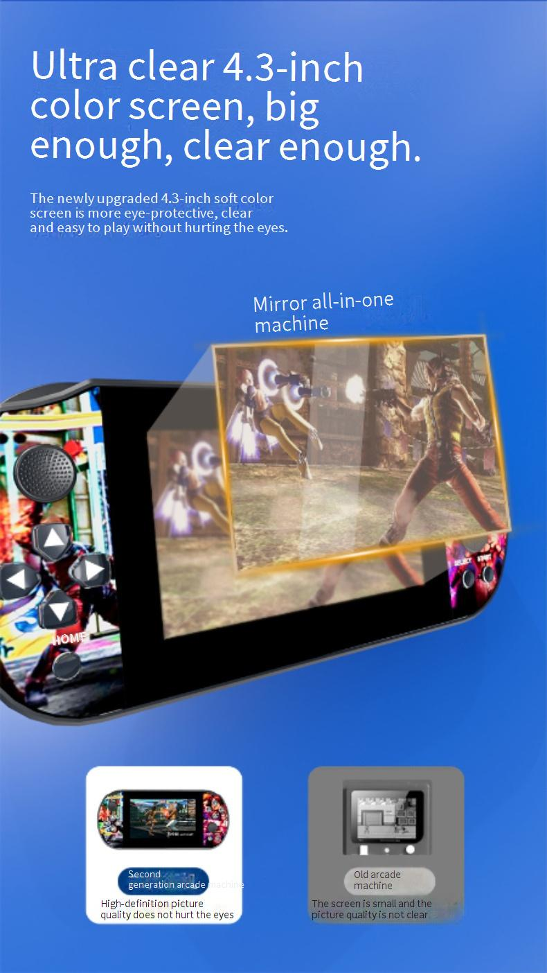 Video Game Consoles New Q3 Game Handheld HD Large Screen Linux System Classic Retro Nostalgic Joystick PS1 Handheld Game Console_voghion.com