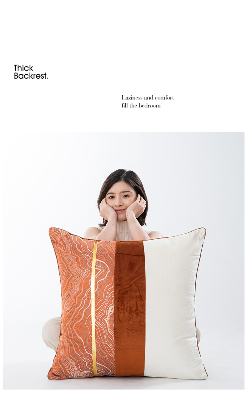 Embroidered Throw Pillow Covers - Large Cushion Covers For Sofa Backrest (Premium Fabric High-End Home Decor 24x24 Inches)_voghion.com