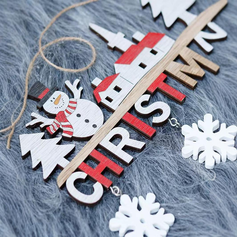 Decorazioni natalizie creative da appendere alla porta, regali di Natale in legno per la casa e la sala da pranzo_voghion.com