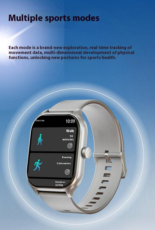 Reloj inteligente deportivo X8 resistente al agua con monitor de frecuencia cardíaca, pantalla grande y batería de larga duración. Compatible con Android e iOS._voghion.com