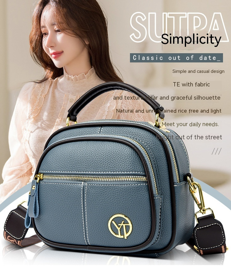 Soft Leather Texture Apple Bag with Multiple Compartments Portable Bag for Women's New High-end and Versatile Soft Leather One Shoulder Crossbody Bag_voghion.com