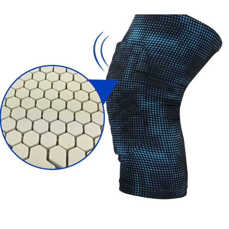 Ginocchiere a nido d'ape anticollisione supporto rotuleo manicotti per gambe all'aperto basket calcio alpinismo sport_voghion.com