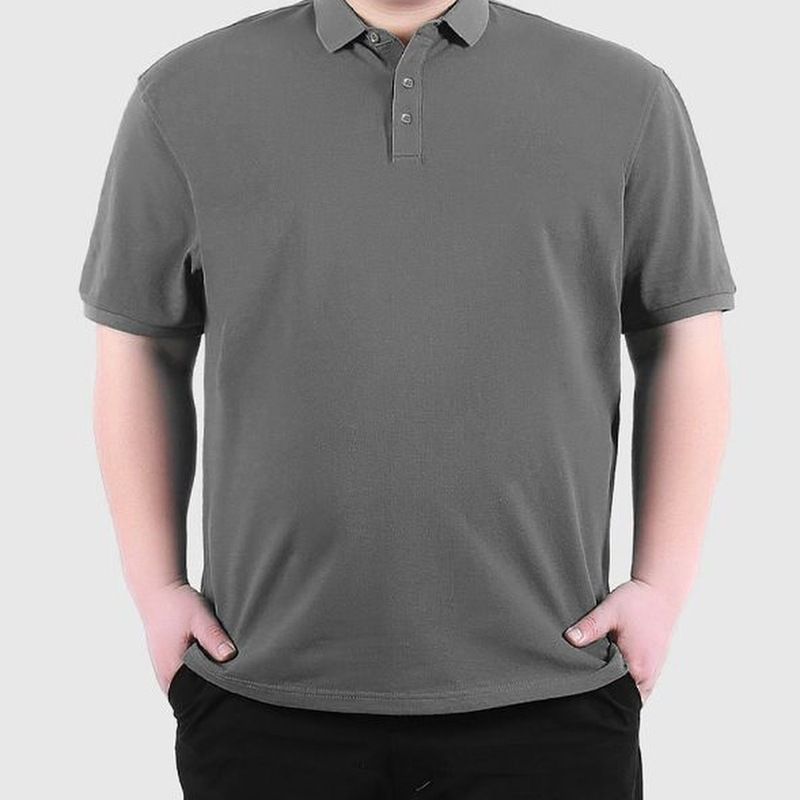 Herren 8XL Poloshirt Home Plus Fat Large Loose Top Sommer Business Casual Kragen T-Shirt_voghion.com