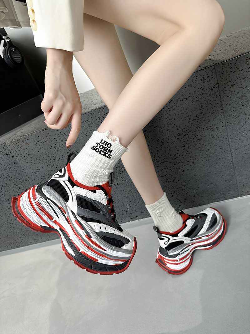 Autumn 2025 Spring Ba Family Old Dad Thick Soled Height Increasing Mesh Couple Casual Trendy Sports Shoes For Men And_voghion.com