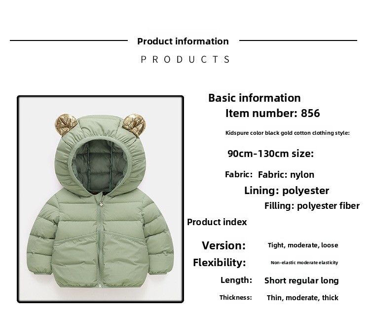 Giacca riscaldante in grafene per bambini e bambine, nuova, nera e oro, in cotone, per bambini, più spessa_voghion.com