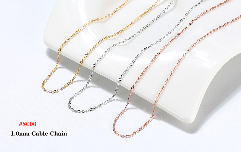 Fashion Rinntin Sterg Box Cable Necklace for Women 40cm-60cm Fashion Sier tThin Neck Chain Jewelry SC07_voghion.com