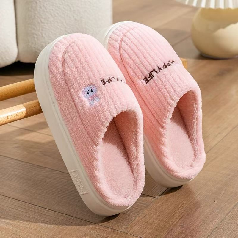 Pantofole invernali da uomo in cotone, da donna, 2025, nuove, calde, da casa e da interno, con simpatici coniglietti, antiscivolo e peluche._voghion.com