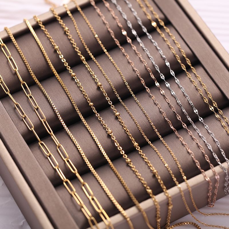 2025 New Arrivals Stainless Steel Gold Chain Necklace for Women Long Choker Men Collar Neck Lace Diy Pendant Sier Color Cord Lobster Clasp_voghion.com