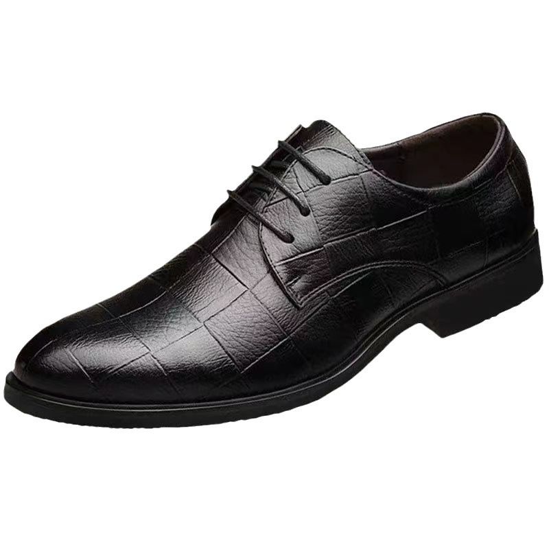 Neu Karierten Anzug Business Leder Formale männer Trendy Vielseitig Casual Arbeit Trauzeuge Hochzeit Schuhe Männer_voghion.com