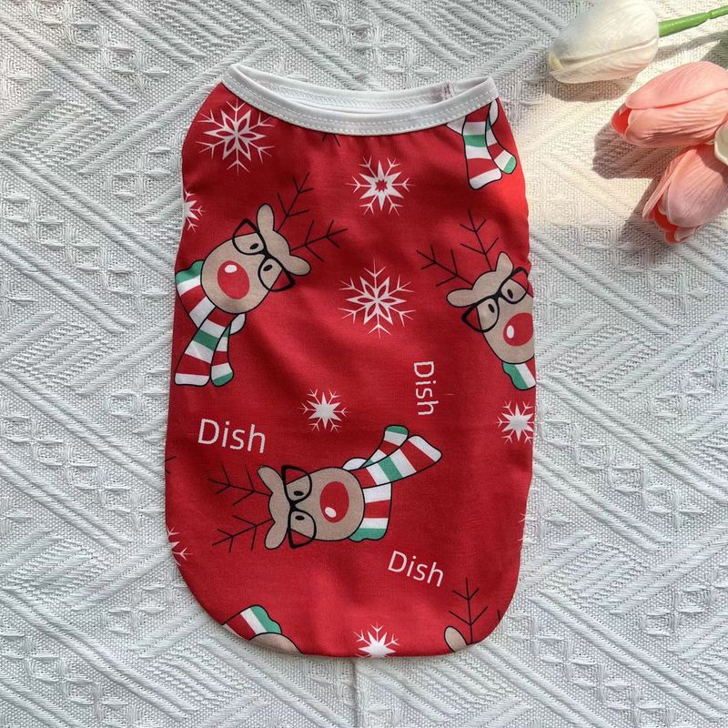Gilet estivo natalizio per animali domestici, cane, gatto, sottile e traspirante, orsetto Bomei, piccolo cane, vestito per animali domestici_voghion.com