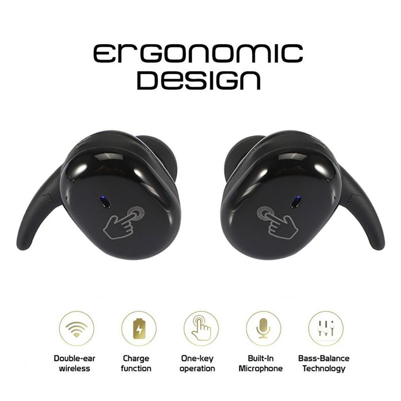 Bluetooth 5.0 Control táctil Auriculares inalámbricos Auriculares deportivos Auriculares estéreo_voghion.com