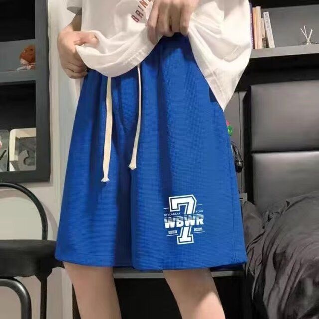 2024 Zomer Sport Shorts, Heren Veelzijdige Casual Koppels Losse Kwart Micro Elastische Strandbroek, Trendy_voghion.com