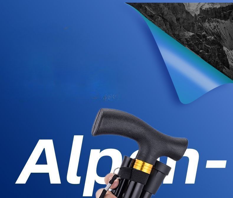 Bastones de trekking plegables, telescópicos, ultraligeros, de cuatro secciones, de aleación de aluminio, para senderismo de fondo, muletas portátiles para exteriores_voghion.com