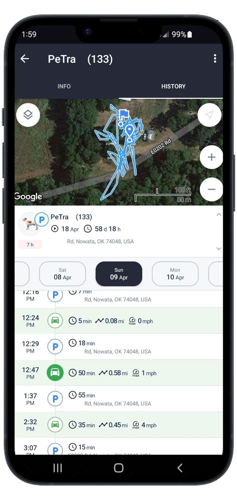 Pet Tracker Waterproof Tracking Device + High Accuracy Dog GPS App Tracker Size:M_voghion.com