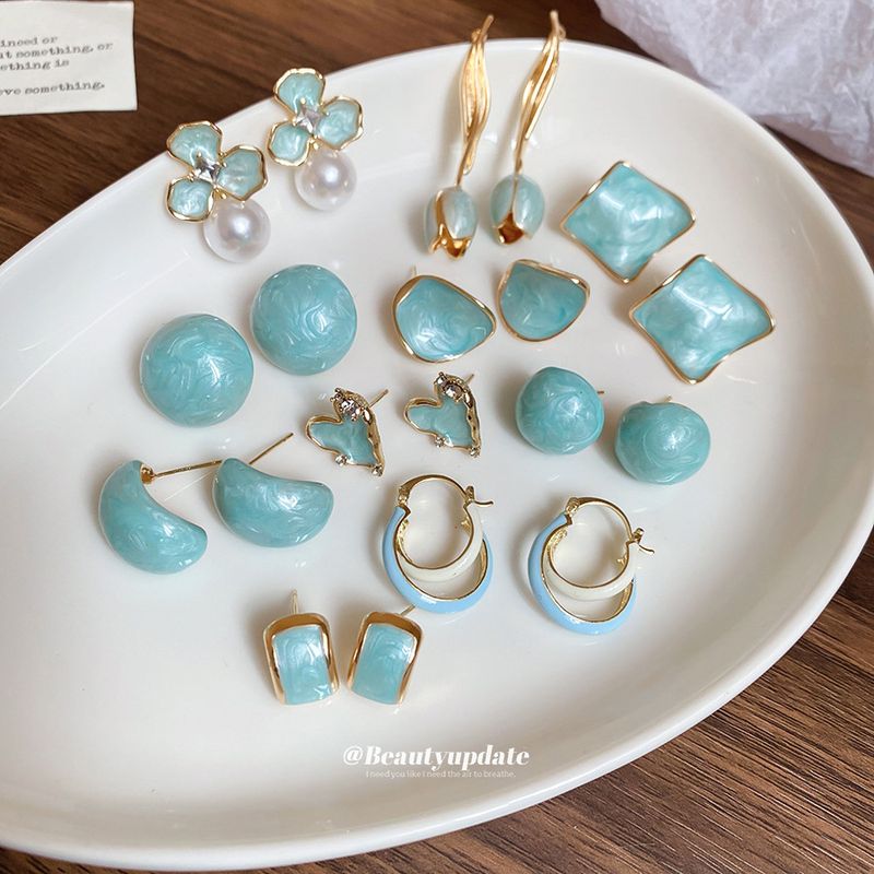 Silver Needle Oil Drop Tulip Flower Tassel Spring Summer 2025 New Stud Niche High-end Earrings_voghion.com