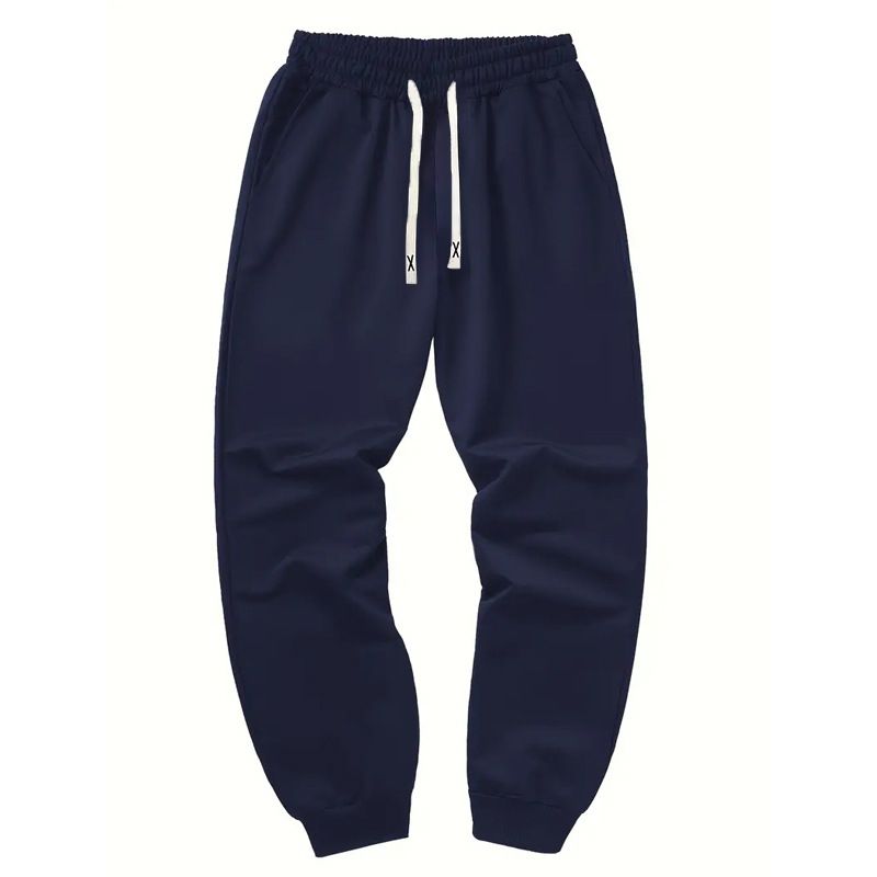 Men's Casual Solid Color Jogger Pants With Cuffed Hem - Comfortable Streetwear Sweatpants For Everyday Wear (Multiple Colors & Sizes)_voghion.com