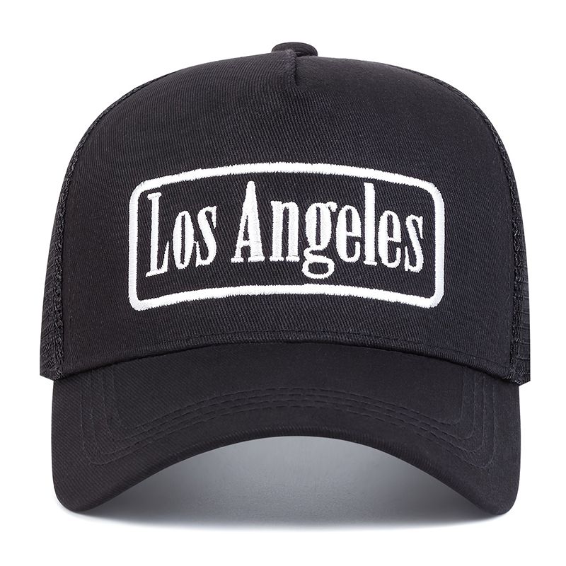 Unisex LOS ANGELES Print Baseball Net Caps Spring and Summer Outdoor Adjustable Casual Hats Sunscreen Hat_voghion.com