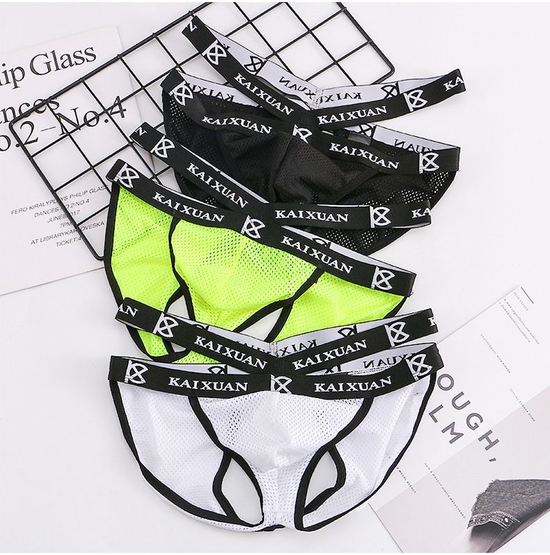 Men's Clothing Men's Hot Selection Of Ultra Thin Ice Silk Underwear, Sexy Space Capsule Thong Pants, New Style Charm Design Thong T Pants For Men_voghion.com