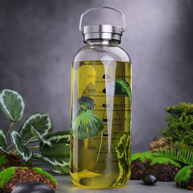 【 1670 Returning Customers 】 Large Capacity Leaf Shaped Glass With Personalized Trendy Scale, Filter Cup, High_voghion.com