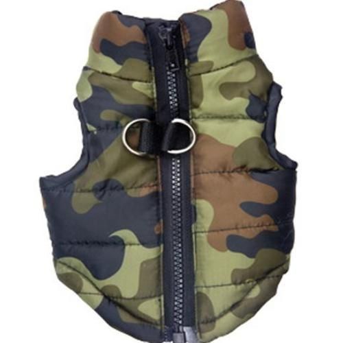 Autumn Winter New Zipper Traction Hole Blue Skull Butterfly Leopard Print Teddy Clothes Cotton Jacket Pet Apparel_voghion.com