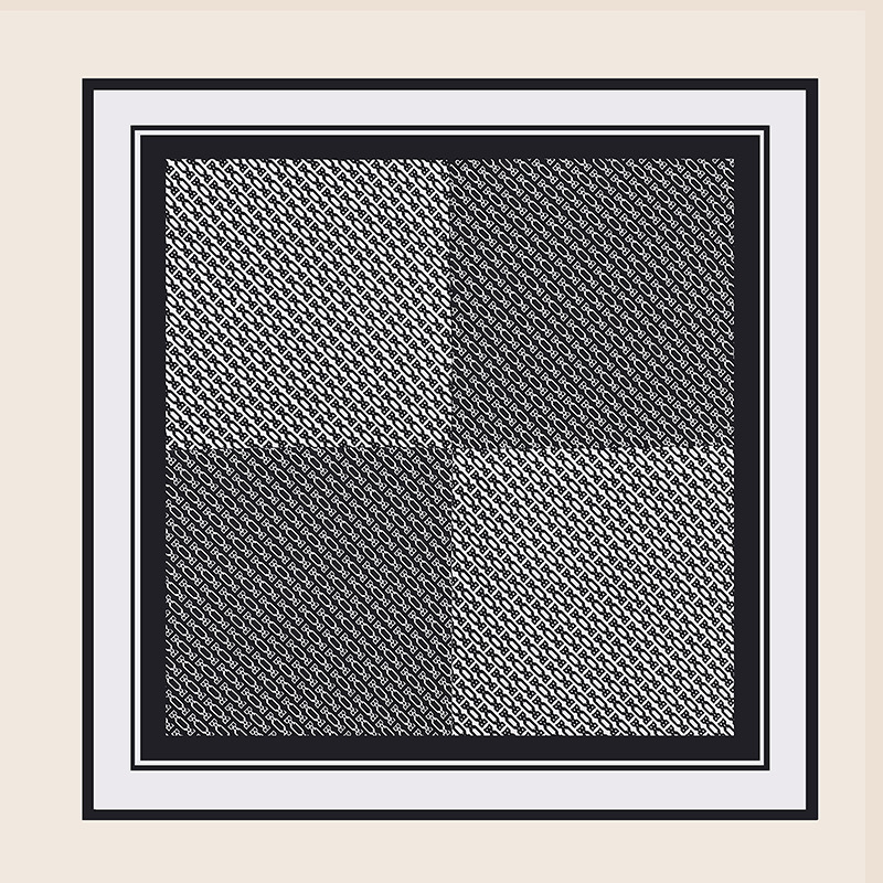 90 * 90cm twill silk square scarf color matching Korean version fresh and versatile temperament silk scarf women's scarf_voghion.com