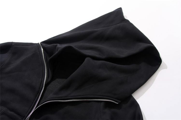 Nauji Ro Hoodies Vyriški užtrauktukai Cardigan Haruku juodi megztiniai hip hop swag Rick Casual megztinis Oversized Hoodies_voghion.com