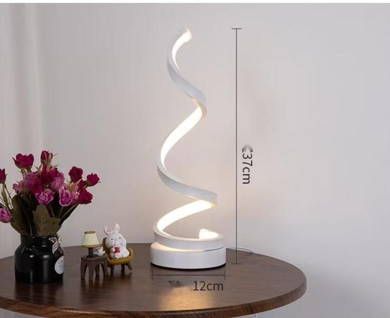 Small Whirlwind Spiral Decorative Atmosphere Table Lamp Modern LED Bar Creative Warm Romantic Bedside Night Light Gift_voghion.com