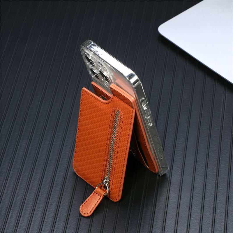 TechGlobe Universal Bag Slot Stand Zipper Phone Holder Back Sticker 3M Adhesive Multi-Function Card Case Wholesale_voghion.com