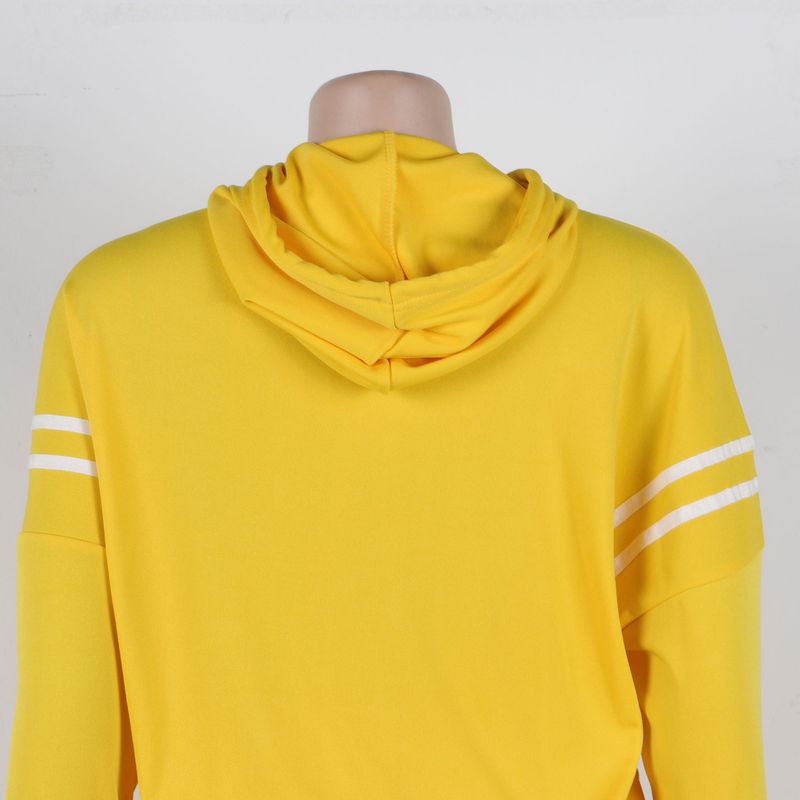 Damenbekleidung Zweiteiliges Set mit Kapuzenpullover mit Bandnähten_voghion.com