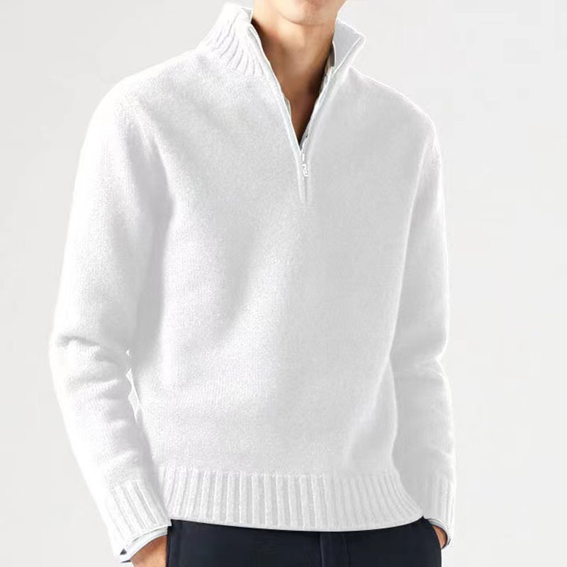 Zipper Jumper Männer Weiße Pullover Herbst Winter Frühling Pullover Pullover Jumper Elegante Streetwear Y2k Tops Kurze Jumper_voghion.com