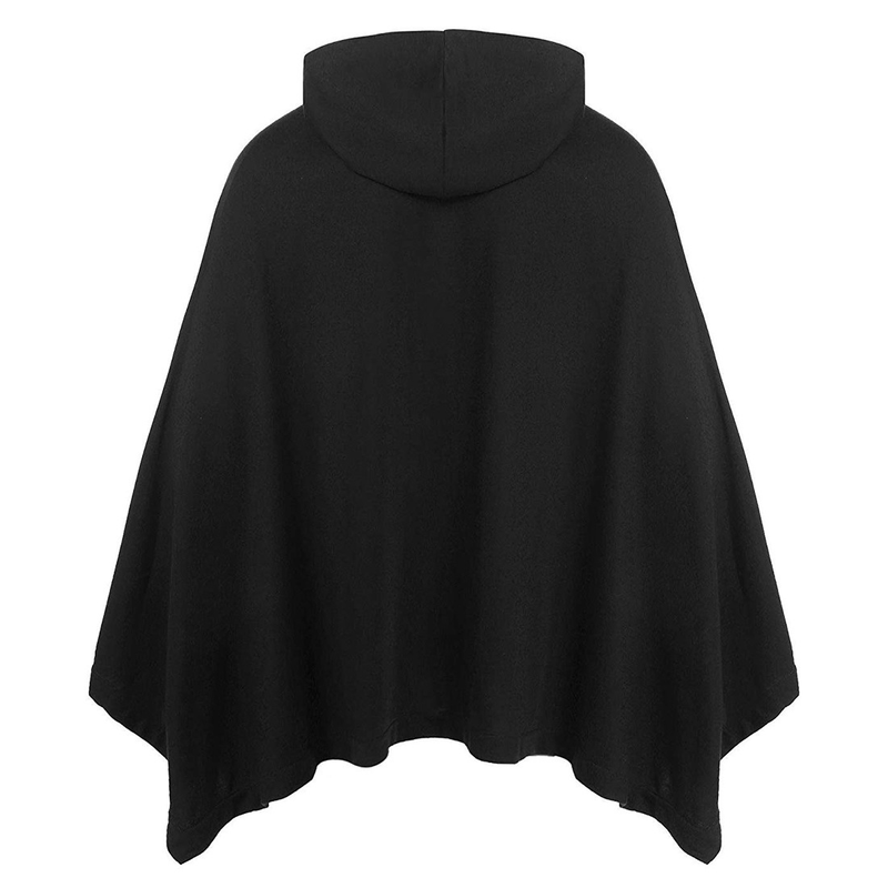 Spring New Men's Wear Large Solid Color Fashion European and American Men's Hooded Cloak_voghion.com