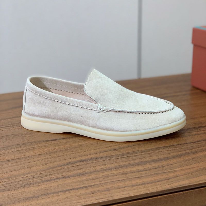 25 New Loafers Couple Shoes Flat Slip-On Lazy Suede Oxford Soft Sole Moccasins_voghion.com