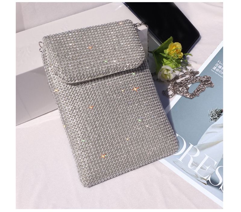 Abendtaschen Diamantbesetzte Handytasche Damen-Umhängetasche Kette Umhängetasche Advanced Sense Vertikale kleine Abendtasche_voghion.com