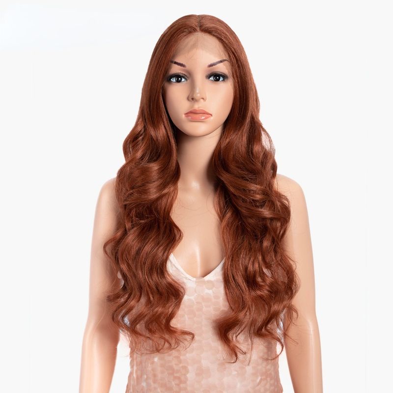 Haarverlängerungen & Perücken Rebecca Front Lace Perücke Haarperücken Damen Big Wave langes lockiges Haar Chemiefaser heiße Perücke_voghion.com