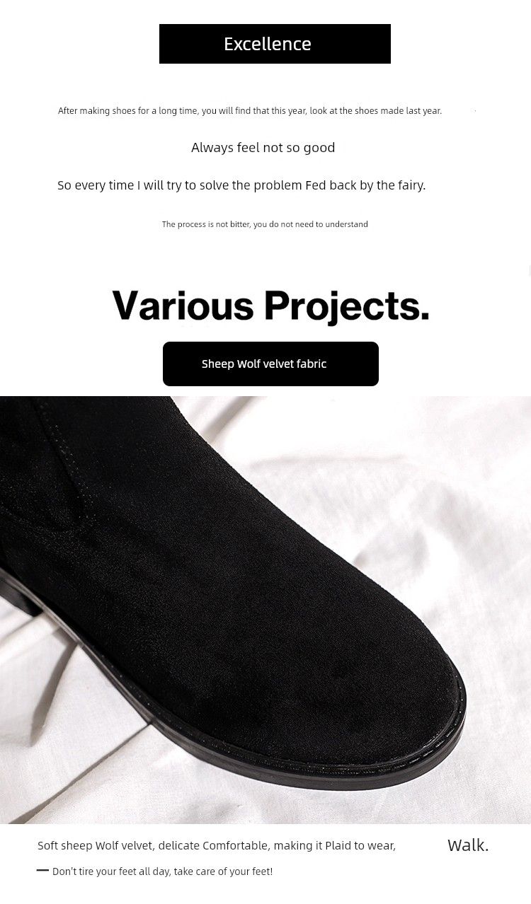 Women's High 2024 New Arrival Fall And Winter Flats Fleece-ed Mid Heattech Hidden Heel Below The Knee Boots_voghion.com