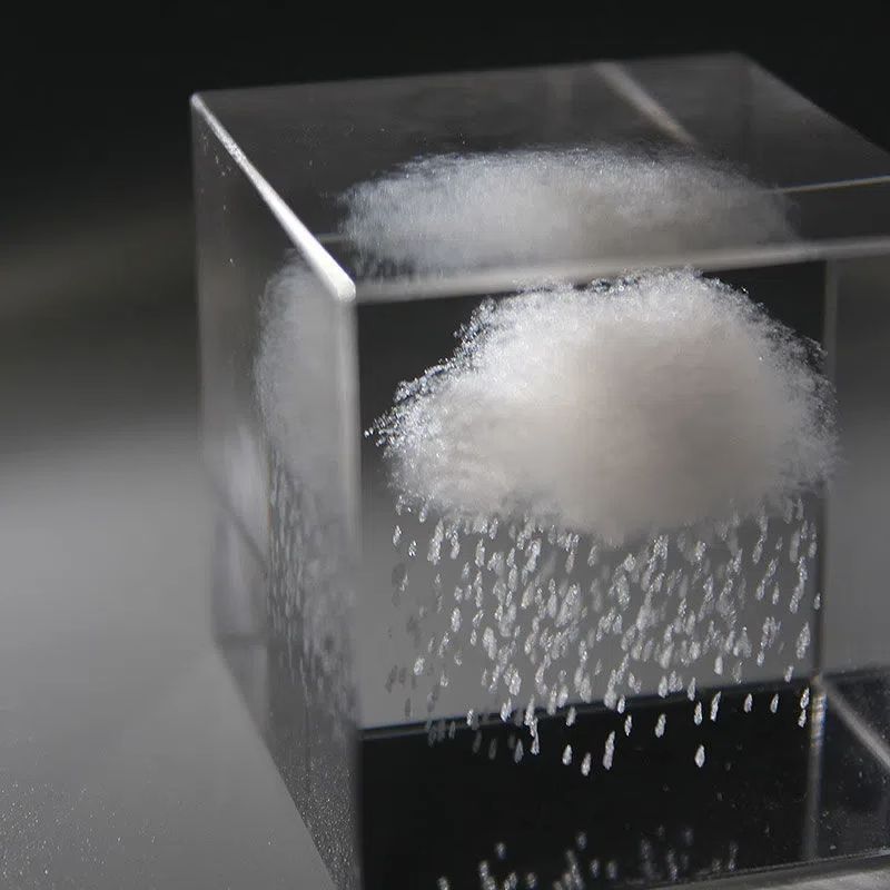 Bored Looking At Rainy Day Clouds And Raindrops Crystal Desktop Ornament Stress Relief Birthday Gift For Girlfriends_voghion.com