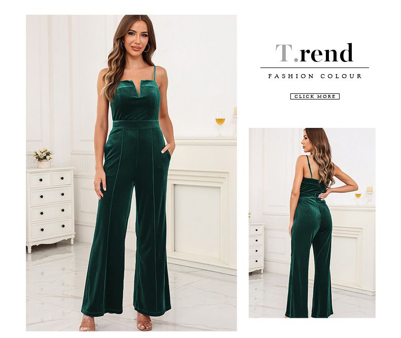 Shi Ying säin neien Dammen-Outfit ouni Schleifen mat engem modernen Temperament, enger schlanker Passform, breede Been, engem eenfaarwege, sexy Jumpsuit_voghion.com