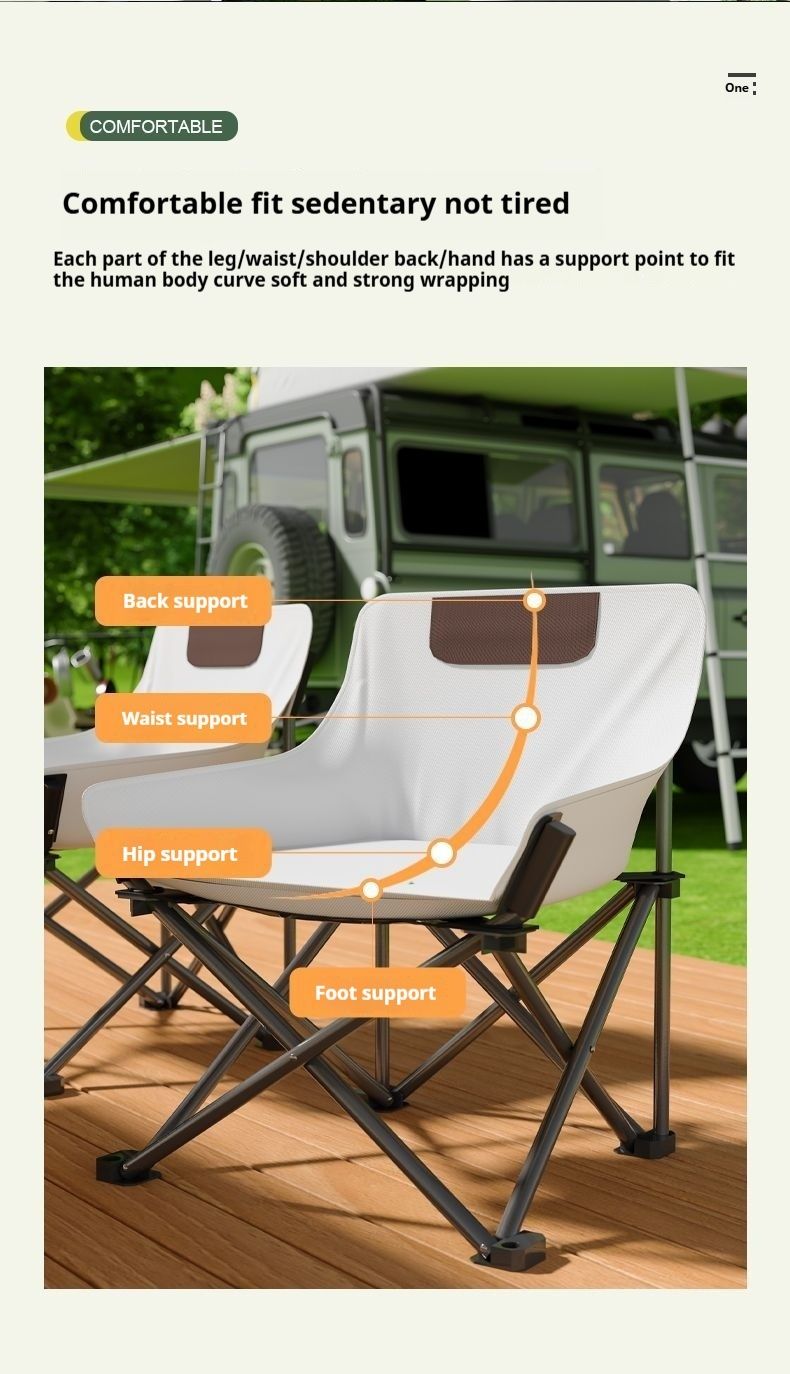Outdoor folding moon camping portable fishing benches, Mazza beach picnic tables and chairs, equipment_voghion.com