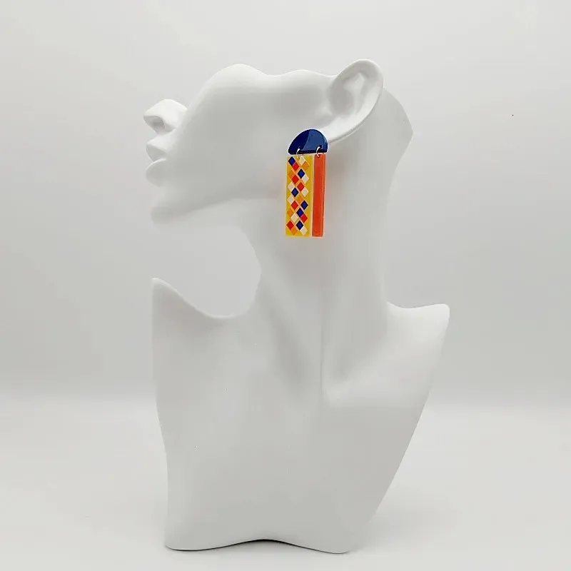 Top Sale Colourful Dangle Earrings For Women Accessories Geometric Shape Stud Earring Y2K Pendientes In Acrylic Earings_voghion.com