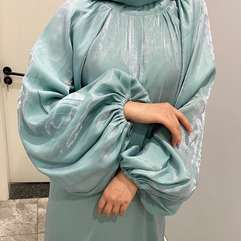 Abbigliamento femminile Abito da donna con maniche a lanterna Abito musulmano del Medio Oriente Musulmano_voghion.com