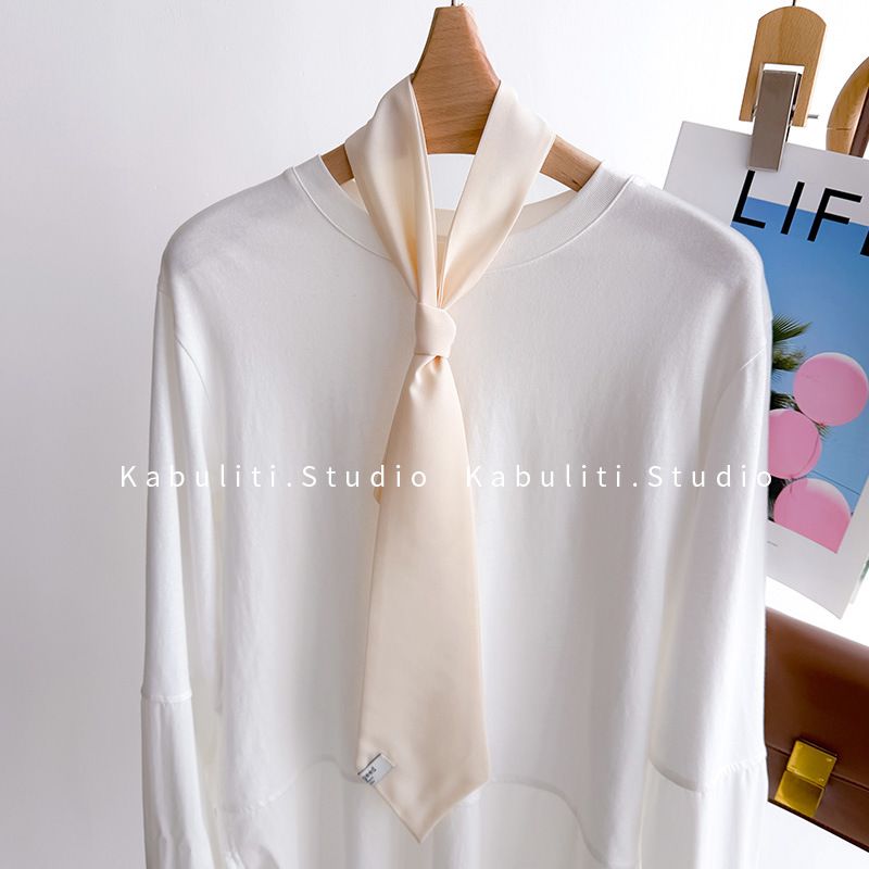 Piccola sciarpa lunga e stretta per uomo e donna, scaldacollo, sciarpa sottile abbinata alla camicia, elastico per capelli, cintura, laccio da polso_voghion.com