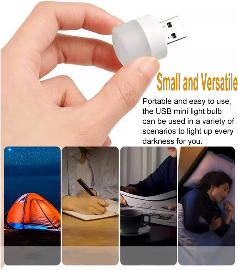 1 Piece Mini USB Plug Lamp 5V 1.2W Super Bright Eye Protection Book Light Computer Mobile Power Charging USB Small Night Light_voghion.com
