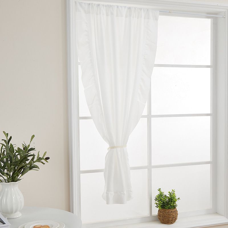 French-Style Tencel Velvet Curtains With Sheer Lace Trim – Light-Filtering Elegance For Living Room, Bedroom & Bay Windows_voghion.com