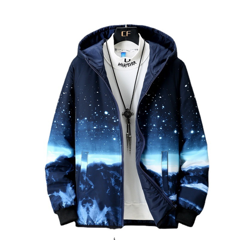 Autunno e inverno, tendenza della versione coreana da uomo, cotone usurato su entrambi i lati, studente spesso sopra, esterno ampio_voghion.com