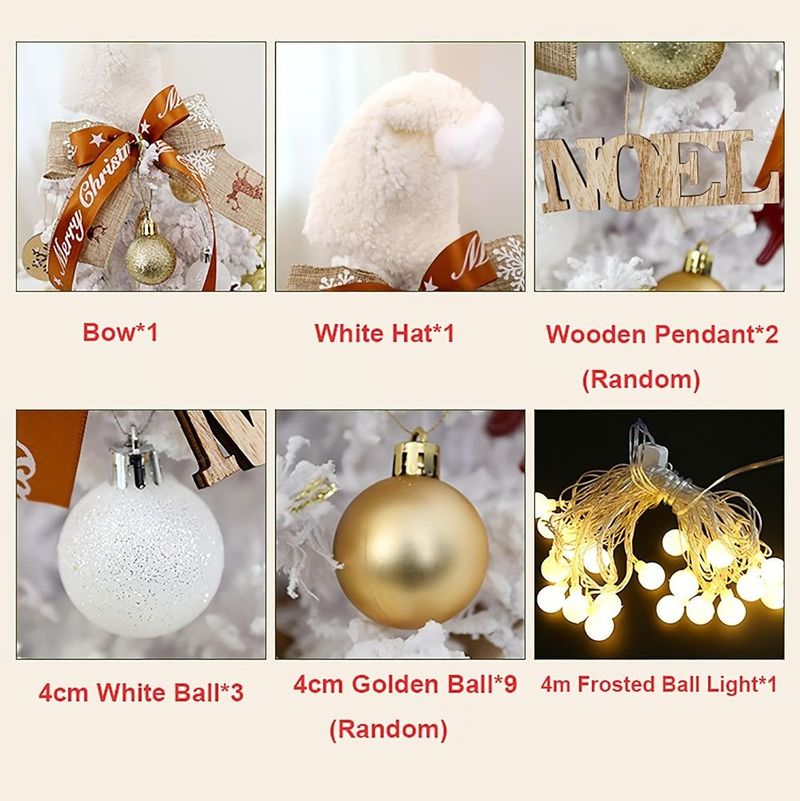 Artificial Christmas Tree, Mini Table Top Christmas Trees With Lights, Pre-lit Small Christmas Pine For Home, Office, Party Decoration, White Xmas Decorations_voghion.com