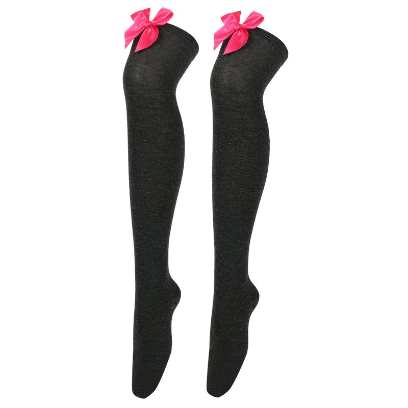 Calze sexy con fiocco per San Valentino sopra il ginocchio, calze alte, calze da donna, calze per feste di appuntamenti_voghion.com